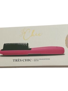 Le Chic Tres Chic Ionic Straightener Brush Hot Pink NWT Sealed MSRP $470